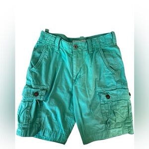 American Eagle Classic Cargo Shorts Mens sz31 Blue Mid Rise Casual Outdoor 10”